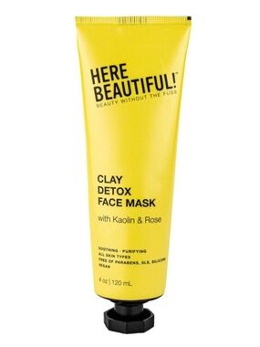 Here Beautiful Clay Detox Face Mask with Kaolin & Rose